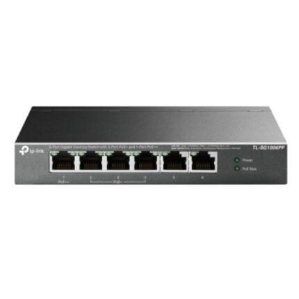 TP-LINK (TL-SG1006PP) 6-Port Gigabit Desktop Switch with 3-Port PoE+ & 1-Port PoE++