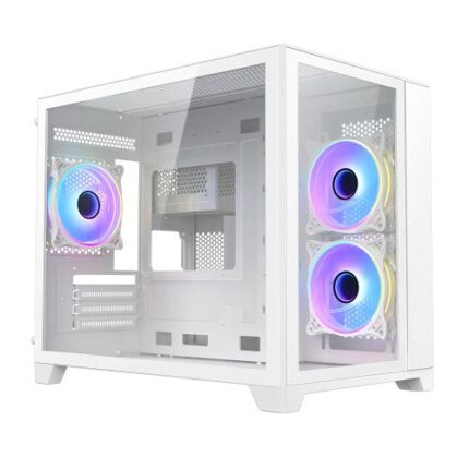 Vida Akira White ARGB Gaming Case w/ Glass Front & Side