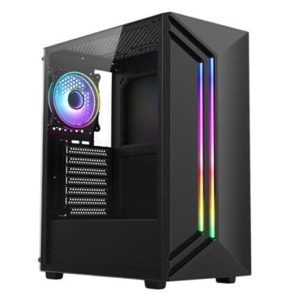 Vida Apollo Black ARGB Gaming Case w/ Glass Window