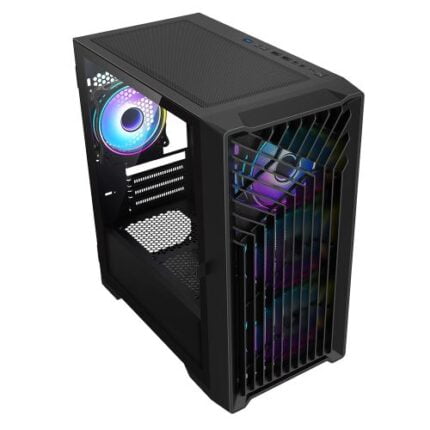 Vida Cyclone Black ARGB Gaming Case w/ Glass Window