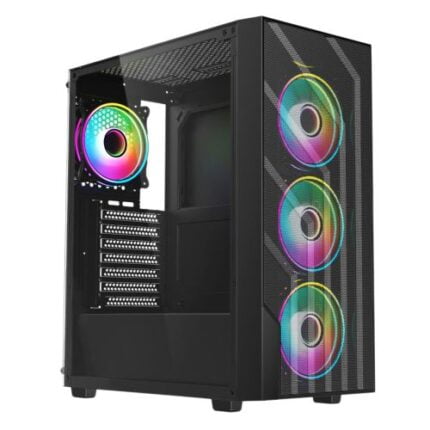 Vida Sirocco Black ARGB Gaming Case w/ Glass Window