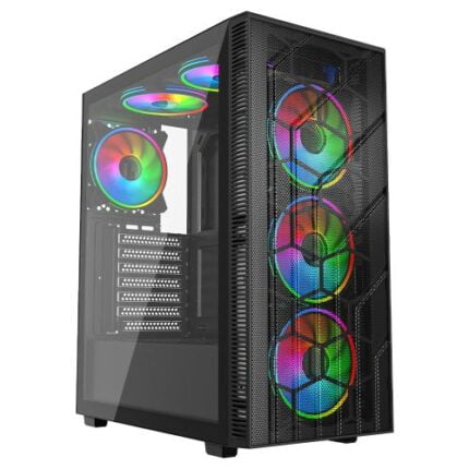 Vida Sirocco V2 Black ARGB Gaming Case w/ Glass Window