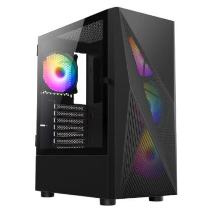 Vida Tempest Black ARGB Gaming Case w/ Glass Window