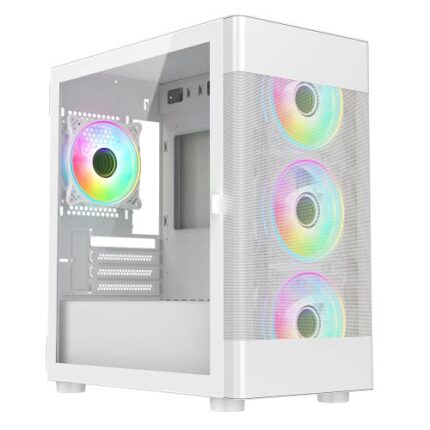 Vida Zephyr White ARGB Gaming Case w/ Glass Window